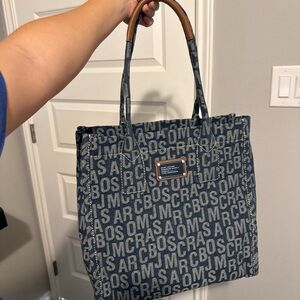 Marc Jacobs Blue Monogram Tote Bag
